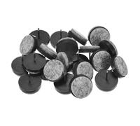 M METERXITY 24-Pack Furniture Felt Pads Nail-on, 1.1" (28mm) Heavy Thickening Felt Round Pad for Chair/Table, Hardwood Floor Protector [Black]