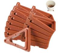 M METERXITY 24-Pack Plant Pot Feet for Outdoor Planters, 2.8 x 2.2 Inch Plastic Invisible Flower Pot Risers Toes for Indoor/Outdoor, Prevent Rotting on Wood [Brown]