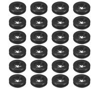 M METERXITY 24-Pack Rubber Grommets for Wiring 16mm Desk Grommet Double-Sided Flexible Cable Cord Grommet Desk Hole Cover for Cables/Wires Through Protection [Black, Petal-Shaped]
