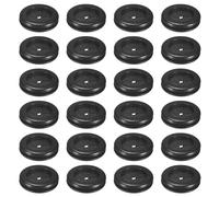 M METERXITY 24-Pack Rubber Grommets for Wiring 25mm Desk Grommet Double-Sided Flexible Cable Cord Grommet Desk Hole Cover for Cables/Wires Through Protection [Black, Petal-Shaped]