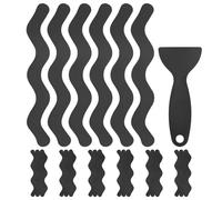 M METERXITY 24 PCS Anti Slip Shower Stickers Black S Bathtub Non-Slip Stickers Safety Bathtub Strips Adhesive Decals with Scraper for Shower/BathTub/Stairs Steps/Floor/Ladders