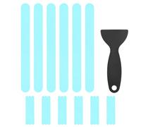 M METERXITY 24 PCS Anti Slip Shower Stickers Blue Bathtub Non-Slip Stickers Safety Bathtub Strips Adhesive Decals with Scraper for Shower/BathTub/Stairs Steps/Floor/Ladders