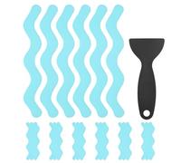 M METERXITY 24 PCS Anti Slip Shower Stickers Blue S Bathtub Non-Slip Stickers Safety Bathtub Strips Adhesive Decals with Scraper for Shower/BathTub/Stairs Steps/Floor/Ladders