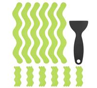 M METERXITY 24 PCS Anti Slip Shower Stickers Grass Green S Bathtub Non-Slip Stickers Safety Bathtub Strips Adhesive Decals with Scraper for Shower/BathTub/Stairs Steps/Floor/Ladders