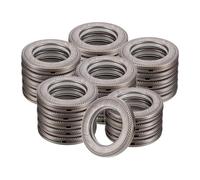 M METERXITY 25-Pack Curtain Grommets, 1-9/16"(4cm) Inner Diameter Plastic Curtain Rings Clip Eyelet Rings Nanoscale Low Noise Roman Ring for Windows/Fabric, Home Drapes Grommets [Coffee]