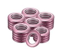 M METERXITY 25-Pack Curtain Grommets, 1-9/16" Inner Diameter Plastic Curtain Rings Clip Eyelet Rings Nanoscale Low Noise Roman Ring for Windows/Fabric, Home Drapes Grommets [Matte Purple]