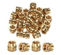 M METERXITY 25-Pack Threaded Inserts - M6 x 8mm l x 9mm OD Brass Heat Set Insert Nuts, for 3D Printing Components/Plastic Parts/Miniature Electronics Female Metric Knurled Nuts