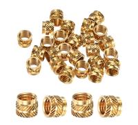 M METERXITY 25-Pack Threaded Inserts - M8 x 8mm L x 10mm OD Brass Heat Set Insert Nuts, for 3D Printing Components/Plastic Parts/Miniature Electronics Female Metric Knurled Nuts