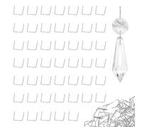 M METERXITY 280 Pack Double Cross Chandelier Crystal Hooks, 0.55 x 0.55 Inch Connector Clips Pins for Fasten Connecting Crystal, Suncatcher, Chandelier, Ceiling Light Parts [Copper, Chrome]
