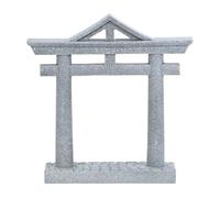 M METERXITY 3.7" H Miniature Torii Gate Ornaments with Plaque, Mini Chinese Gate Models Decorative Japanese Sandstone Tiny Home Landscape Accessories for Aquarium/Fish Tank/Garden Decor