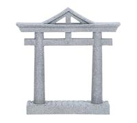 M METERXITY 3" H Miniature Torii Gate Ornaments with Plaque, Mini Chinese Gate Models Decorative Japanese Sandstone Tiny Home Landscape Accessories for Aquarium/Fish Tank/Garden Decor