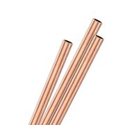 M METERXITY 3-Pack 250mm Brass Round Tube, 3mm OD 0.2mm Wall Thickness H65 Brass Seamless Tubing for Construction/Machining/DIY Crafting, Metal Straight Pipe [0.12x0.008x9.8IN]