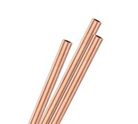 M METERXITY 3-Pack 250mm Brass Round Tube, 3mm OD 0.5mm Wall Thickness H65 Brass Seamless Tubing for Construction/Machining/DIY Crafting, Metal Straight Pipe [0.12x0.02x9.8IN]