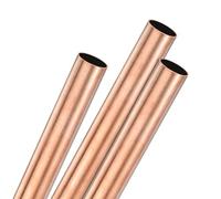 M METERXITY 3-Pack 250mm Copper Round Tube, 11mm OD 0.5mm Wall Thickness Copper Seamless Tubing for Construction/Machining/DIY Crafting, Metal Straight Pipe [0.43x0.02x9.84IN]