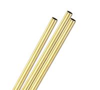M METERXITY 3-Pack 300mm Brass Round Tube, 10mm OD 0.5mm Wall Thickness H65 Brass Seamless Tubing for Construction/Machining/DIY Crafting, Metal Straight Pipe [0.39x0.02x11.8IN]