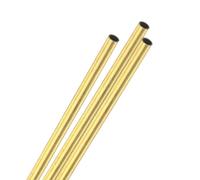 M METERXITY 3-Pack 300mm Brass Round Tube, 2.5mm OD 0.2mm Wall Thickness H65 Brass Seamless Tubing for Construction/Machining/DIY Crafting, Metal Straight Pipe [0.1x0.01x12 in]