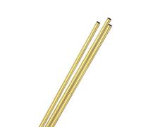 M METERXITY 3-Pack 300mm Brass Round Tube, 4mm OD 0.2mm Wall Thickness H65 Brass Seamless Tubing for Construction/Machining/DIY Crafting, Metal Straight Pipe [0.16x0.01x11.8IN]