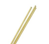 M METERXITY 3-Pack 300mm Brass Round Tube, 4mm OD 1mm Wall Thickness H65 Brass Seamless Tubing for Construction/Machining/DIY Crafting, Metal Straight Pipe [0.16x0.04x11.8IN]