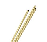 M METERXITY 3-Pack 300mm Brass Round Tube, 6.5mm OD 0.5mm Wall Thickness H65 Brass Seamless Tubing for Construction/Machining/DIY Crafting, Metal Straight Pipe [0.26x0.02x12IN]