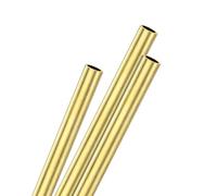 M METERXITY 3-Pack 300mm Brass Round Tube, 8mm OD 1mm Wall Thickness H62 Brass Seamless Tubing for Construction/Machining/DIY Crafting, Metal Straight Pipe [0.31x0.04x11.81IN]