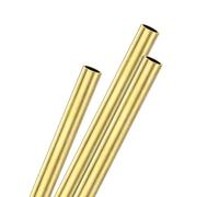 M METERXITY 3-Pack 300mm Brass Round Tube, 9mm OD 1mm Wall Thickness H62 Brass Seamless Tubing for Construction/Machining/DIY Crafting, Metal Straight Pipe [0.35x0.04x11.81IN]