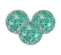 M METERXITY 3-Pack Decorative Ball for Bowls, 2.4 Inch Mosaic Glass Balls Decorative Glass Orbs for Home Decor/Dining Tables/Wedding Party/Coffee Table/Centerpiece Decor [Sky Blue]