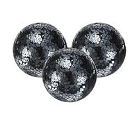 M METERXITY 3-Pack Decorative Ball for Bowls, 2.4 Inch Mosaic Glass Balls Decorative Glass Orbs for Home Decor/Dining Tables/Wedding Party/Coffee Table/Centerpiece Decor [Bright Black]