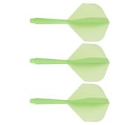M METERXITY 3 Pack Integrated Dart Shaft and Flights-One-Piece Dart Accessories, Plastic Anti-Break, Apply to Soft Tip Darts and Steel Tip Darts (4.5x5mm, Green)