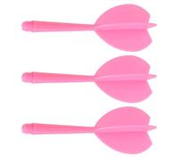 M METERXITY 3 Pack Integrated Dart Shaft and Flights-One-Piece Dart Accessories, Plastic Anti-Fall, Apply to Soft Tip Darts and Steel Tip Darts (6mm, Pink)