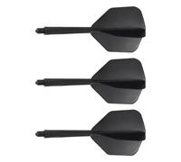 M METERXITY 3 Pack Integrated Dart Shaft and Flights-Screw In-one Dart Accessories, Plastic Anti-Fall, Apply to Soft Tip Darts and Steel Tip Darts (2BA, Black)