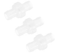 M METERXITY 3-Pack One Way Check Valve, 1/2" Plastic Ozone Resistance Barb Hose Non Return Inline Check Valve for Fuel/Oil/Water/Air/Gas 1.56" [Clear]