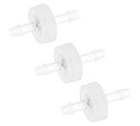 M METERXITY 3-Pack One Way Check Valve, 5/32" Barb Hose Non Return Plastic Pressure Ozone Resistance Air Valve for Fue/Oil/Water/Air/Gas 1.34" [Clear]