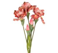 M METERXITY 3-Pack Orange Artificial Iris Flowers with Flower Bud,17.7 Inch Faux Iris PU Bouquets Real Touch Faux Flowers for Home/Wedding/Christmas/Party