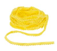 M METERXITY 3-Pack Pom Pom Ball Fringe Trim, 10 Yards 5mm Ball Fringe Trim Ribbon Sewing Accessory for Home Decoration/DIY Crafts/Curtain/Pillow [Bright Yellow]