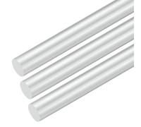 M METERXITY 3-Pack Round Aluminum Rod, 12mm (1/2") Dia 100mm (4") Length 6061 Aluminum Round Rod Solid Lathe Bar Stock Metal Sticks for DIY Crafts Making/Industrial/Construction/Model