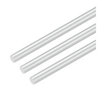 M METERXITY 3-Pack Round Aluminum Rod, 7mm (9/32") Dia 250mm (10") Length 6061 Aluminum Round Rod Solid Lathe Bar Stock Metal Sticks for DIY Crafts Making/Industrial/Construction/Model