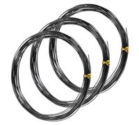 M METERXITY 3-Rolls 0.8mm Bonsai Training Wire, 49.2 Feet Total Anodized Aluminum Bonsai Wires for Bonsai Tree Shaping/Branches Fixing/Trunk Holding/DIY Crafting [16.4ft Each, Black]