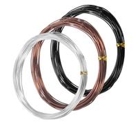 M METERXITY 3-Rolls 1mm Bonsai Training Wire, 49.2 Feet Total Anodized Aluminum Bonsai Wires for Bonsai Tree Shaping/Branches Fixing/Trunk Holding/DIY Crafting [16.4ft Each, 3 Colors]