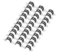 M METERXITY 30-Pack Cable Clamps, 1-1/4 Inch/ 32 mm 304 Stainless Steel Rubber Cushioned Insulated Cable Clamp U Shape Metal Holder for Tube/Wire/Pipe/Loop Installation