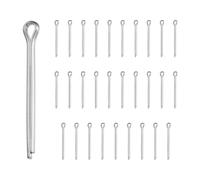M METERXITY 30-Pack Cotter Pins, M4x45 Stainless Steel Spring Fasteners Hitch Pin for Trailer Locking/Clamps/Lawn Mowers/Trucks/Engine Repair, R Clips [Silver]