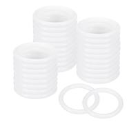 M METERXITY 30-Pack Dream Catcher Rings,1.3 Inch Plastic Macrame Wreath Floral Round Rings Plastic O Rings Hoop for DIY Wedding Wreath/Wall Hanging/Christmas/Camping White 0.16 Inch