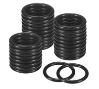 M METERXITY 30-Pack Dream Catcher Rings,1.5 Inch Plastic Macrame Wreath Floral Round Rings Plastic O Rings Hoop for DIY Wedding Wreath/Wall Hanging/Christmas/Camping Black 0.2 Inch