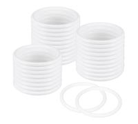 M METERXITY 30-Pack Dream Catcher Rings,3.8 Inch Plastic Macrame Wreath Floral Round Rings Plastic O Rings Hoop for DIY Wedding Wreath/Wall Hanging/Christmas/Camping White 0.31 Inch