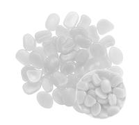 M METERXITY 30-Pack Glow in the Dark Rocks, 1.77" Resin Outdoor Garden Decorations Luminous Pebbles Stones for Garden Plants/Aquarium/Backyard Path, Aquarium Gravel [White]