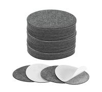 M METERXITY 30-Pack Lamp Base Felt, 4 Inch Dia. 2mm Thick Self Adhesive Round Fabric Felt Pads for Lamp/Furniture/DIY, Non-Slip Fiber Backed Patch Circles with Adhesive Backing [Grey]