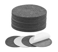 M METERXITY 30-Pack Lamp Base Felt, 6 Inch Dia. 2mm Thick Self Adhesive Round Fabric Felt Pads for Lamp/Furniture/DIY, Non-Slip Fiber Backed Patch Circles with Adhesive Backing [Grey]