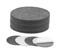 M METERXITY 30-Pack Lamp Base Felt, 7 Inch Dia. 2mm Thick Self Adhesive Round Fabric Felt Pads for Lamp/Furniture/DIY, Non-Slip Fiber Backed Patch Circles with Adhesive Backing [Grey]