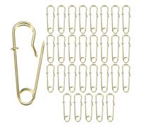 M METERXITY 30-Pack Large Safety Pins, 1.1" Spring Lock Pins Blanket Bulk Pins for Fashion/Clothes/Sewing/Quilting/Upholstery/Laundry/DIY Craft/Decorative, Big Safety Pins [Gold]