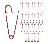 M METERXITY 30 Pack Large Safety Pins, 3" Spring Lock Blanket Bulk Big Pin for Fashion/Clothes/Sewing/Quilting/Upholstery/Laundry/DIY Craft/Decorative [Red]