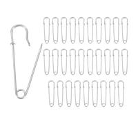 M METERXITY 30-Pack Large Silver Iron Safety Pins, 1.5" Spring Lock Pins for Fashion/Clothes/Sewing/Quilting/Upholstery/Laundry/DIY Craft/Decorative